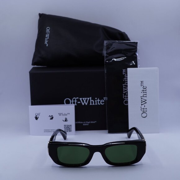Off-White OERI124 FILLMORE 1055 Rectangle Sunglasses – Black/Green - Picture 3 of 12